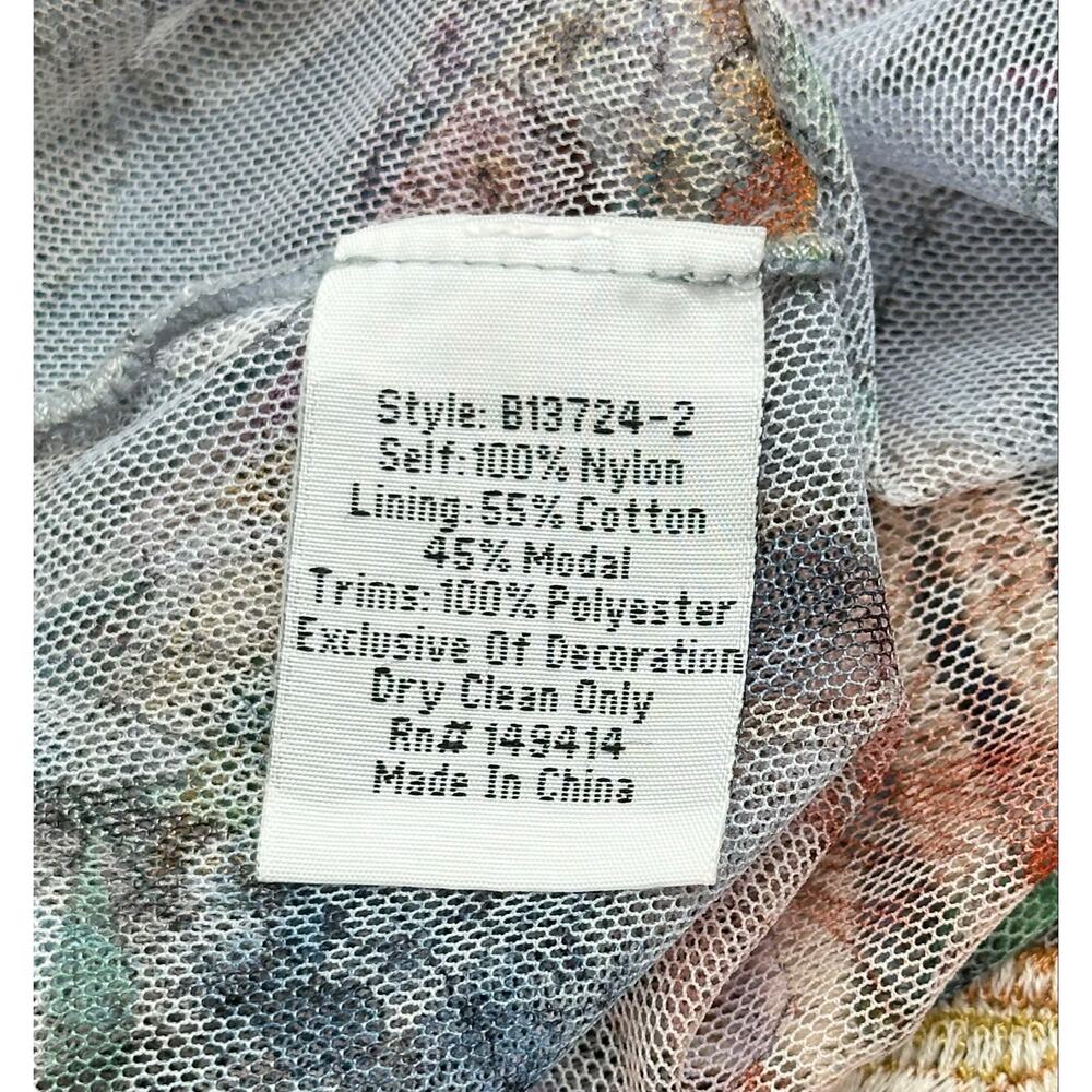 Johnny Was Biya Flora Dancer Mesh Top Floral Embroidered Blouse Medium - Picture 13 of 13